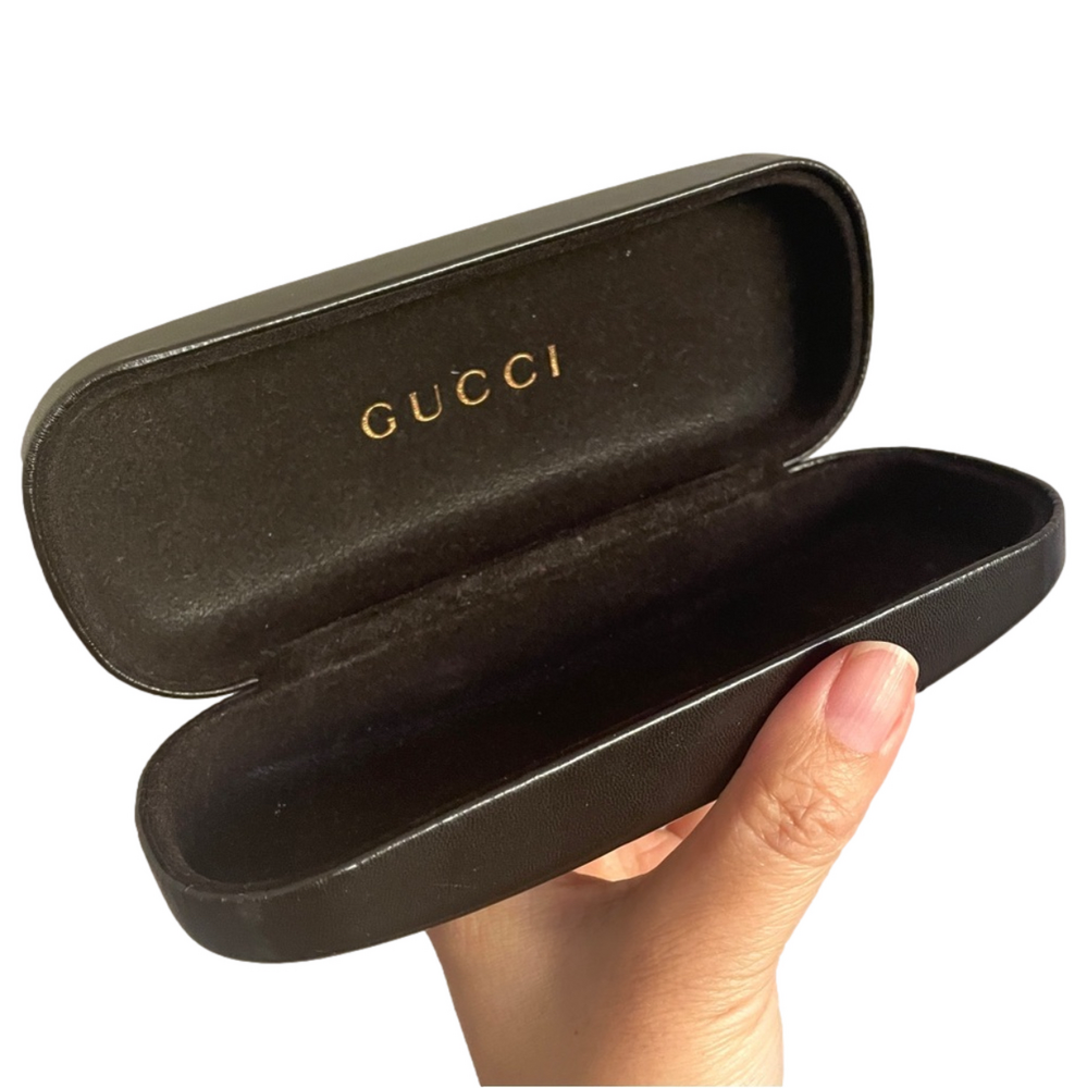 Gucci Hard Eyeglasses Sunglasses Glasses Clamshell Hinged Case - Picture 4 of 5